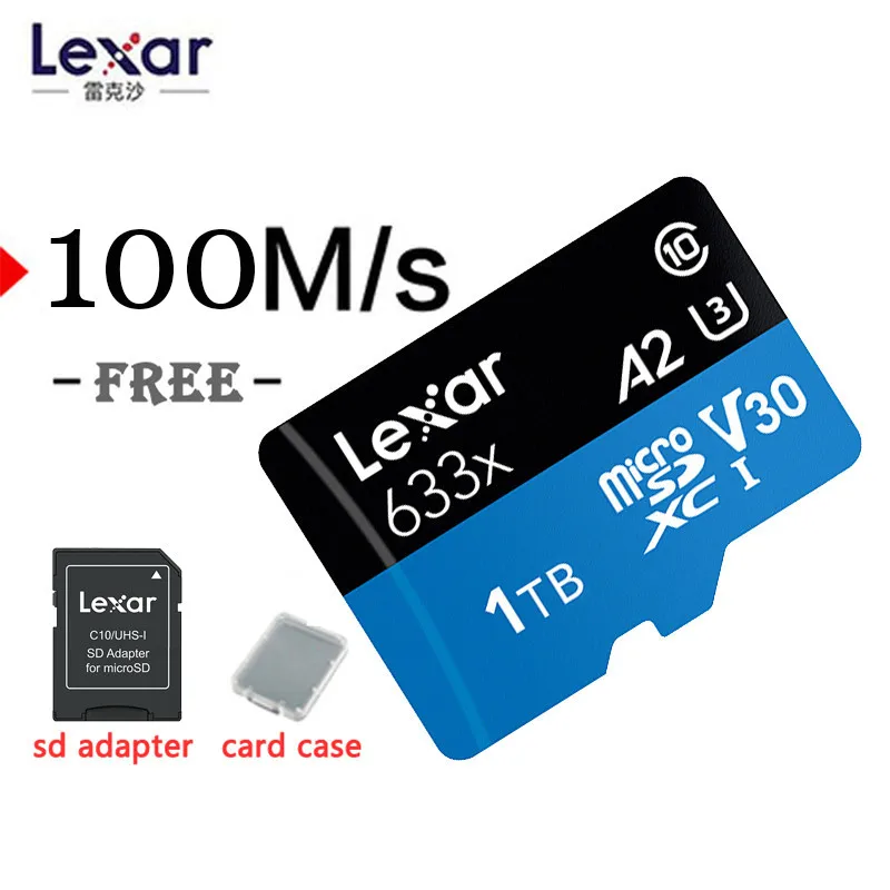 1TB Карта Micro SD Lexar 512 ГБ, карта памяти 32 Гб 64 Гб 128 ГБ, MicroSD Max 95 м/с Uitra C10, tf-карта flash256гб, карта памяти cartao de memoria - Емкость: 1TB