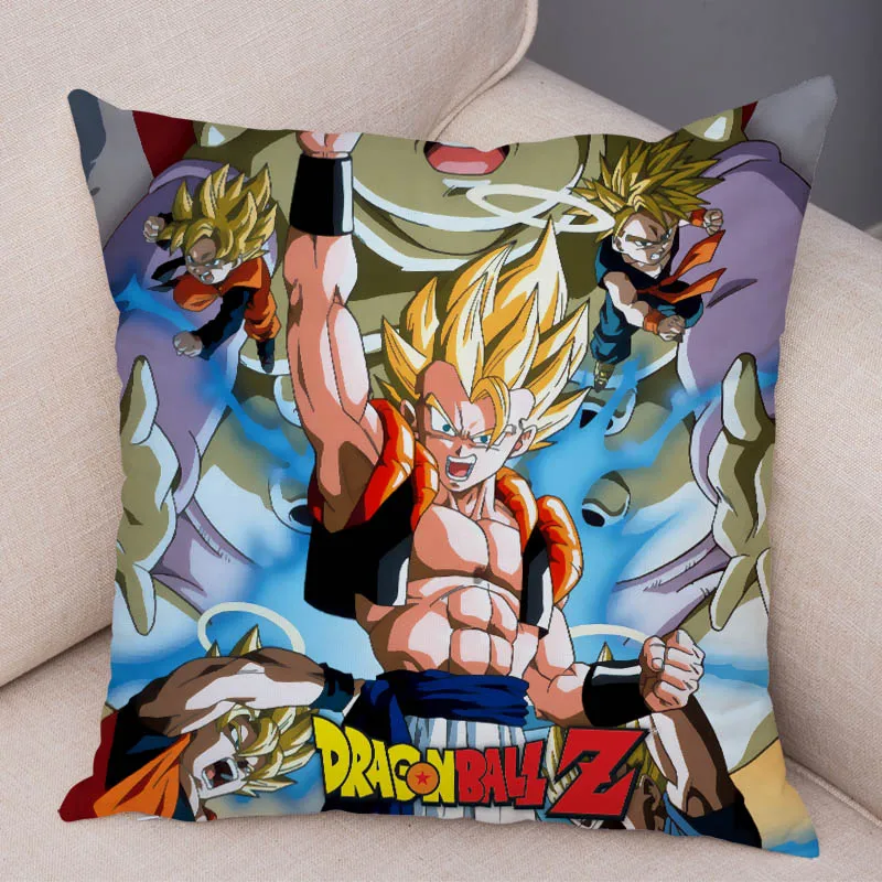 Dragon Ball Z наволочка, Чехол на подушку, домашние декоративные подушки для дивана, подушка для дома Короткие Плюшевые Ботинки Размером 45*45 см Декор японский мультфильм Аниме сын Goku vegeta наволочка - Цвет: 19