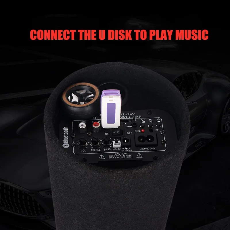 Bluetooth Speaker Car Subwoofer 60W High Power Wired Soundbox Computer Soundbar HiFi Stereo U Disk TF Wireless Audio