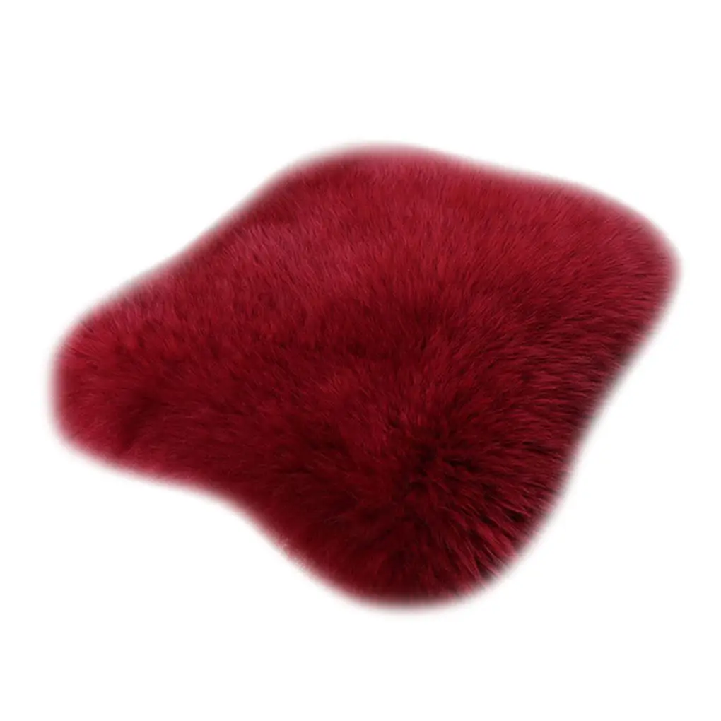 Wine red Автокресло плюшевый коврик автомобильный подлокотник, матовая кожа мягкая теплая подушка для хранения зимний декор для салона автомобиля аксессуары - Название цвета: Wine red