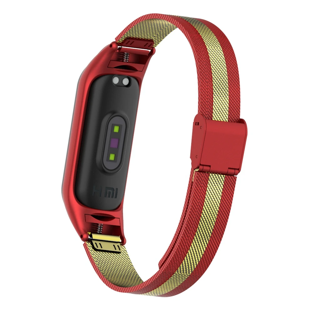 Металлический ремешок для mi band 4, умные браслеты из нержавеющей стали, браслет для Xiaomi mi band 4, браслет серебристого и черного цвета для mi band 4 nfc