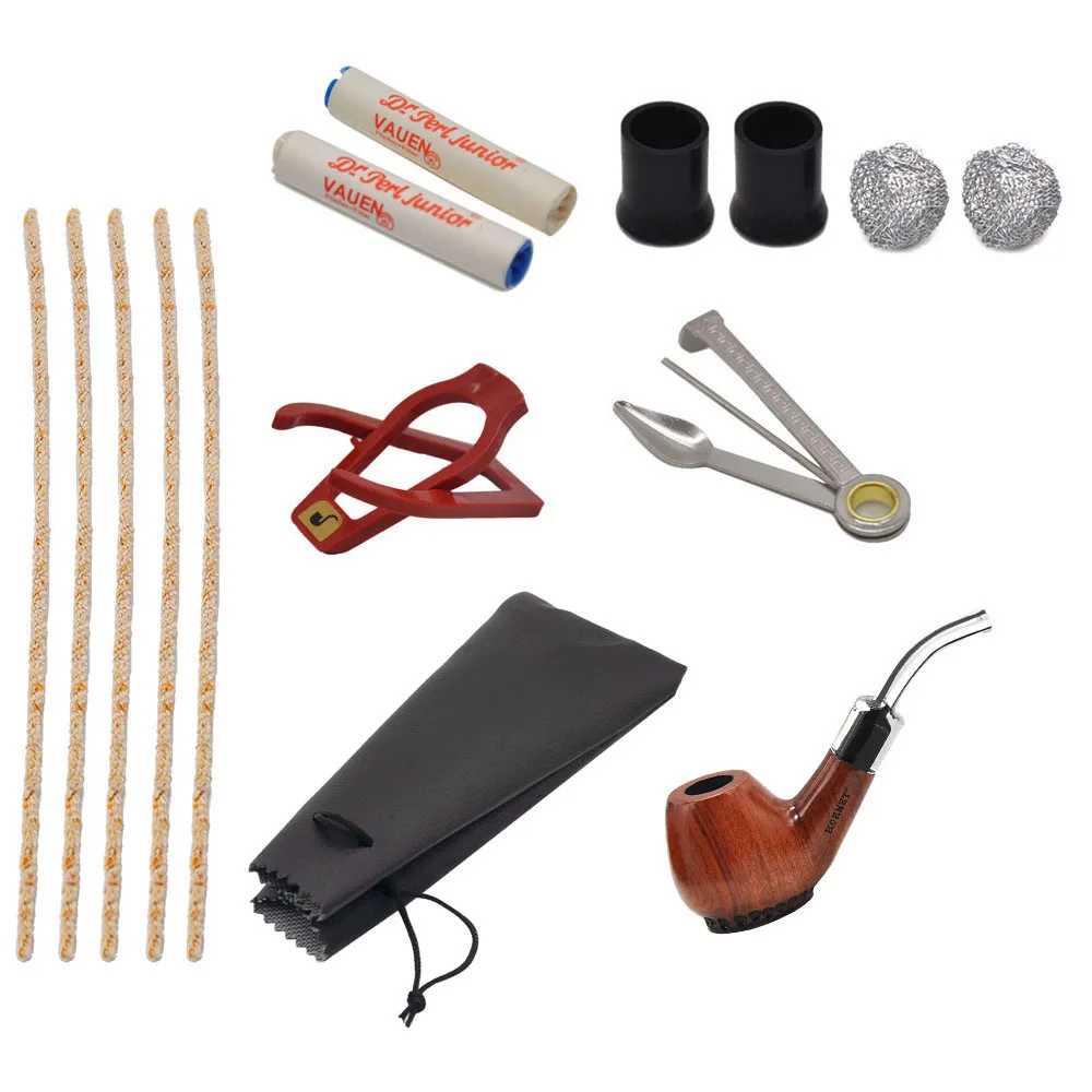 Жесткая основа натуральная деревянная табачная труба курительная дерево + 7