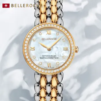

BELLEROCHE watch for women lady watches Diamond fashion metal stainless steel shell