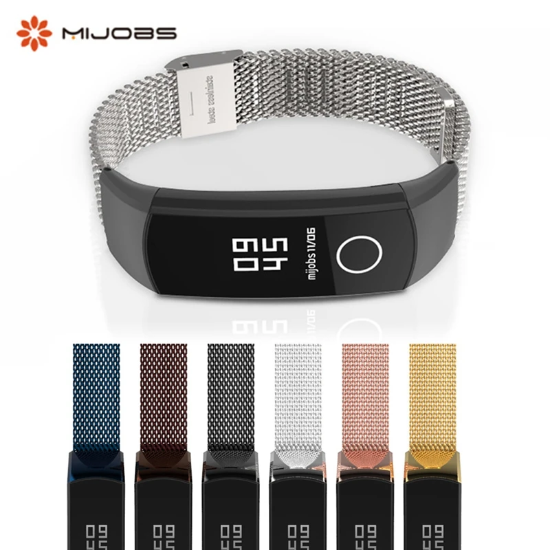 Mi jobs металлический алюминиевый ремешок для huawei Honor Band 5 Xiaomi mi band 4 умный Браслет сменный ремешок аксессуары