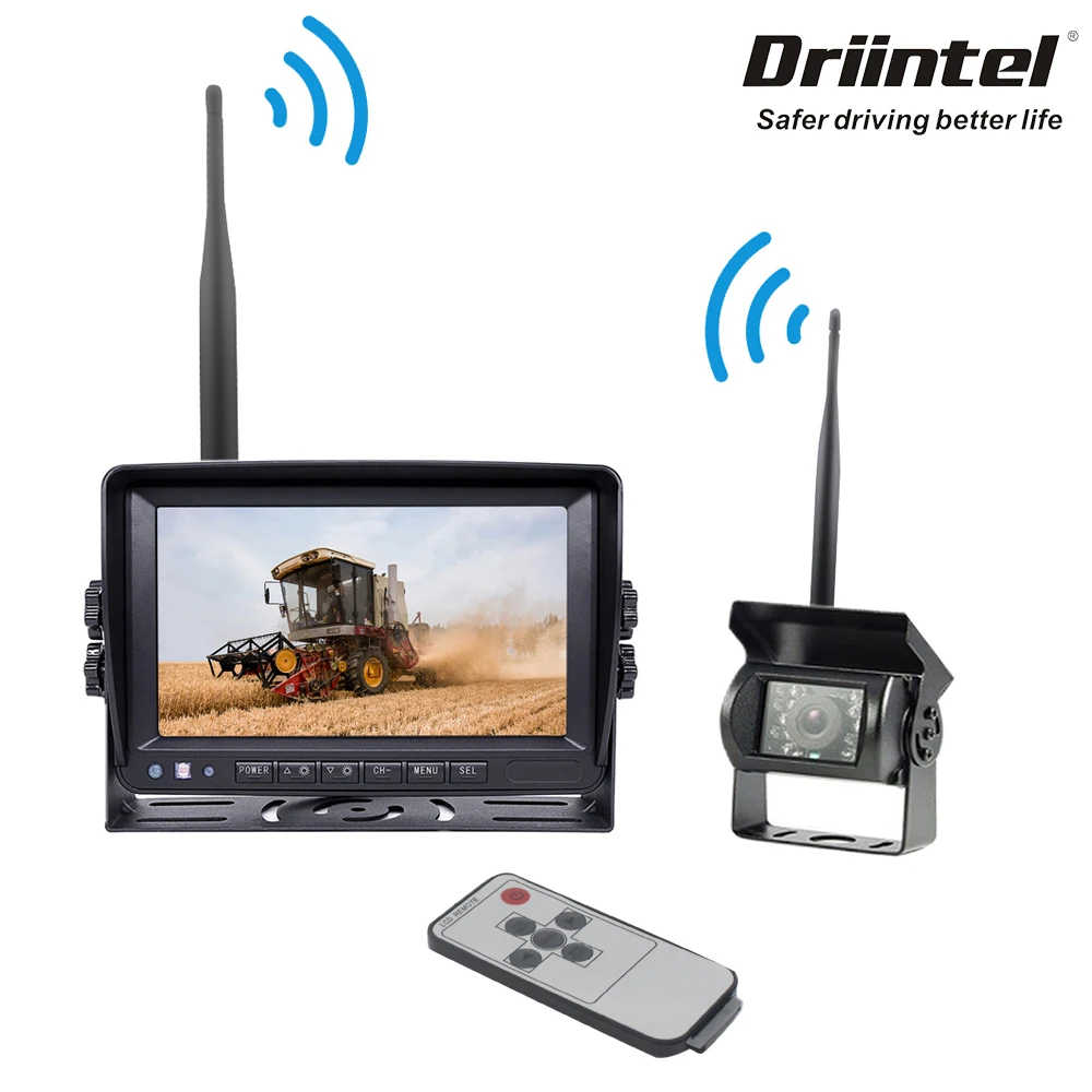 Серебристый Driintel 24 V беспроводное соединение / заднее и заднее фасадное изображение / запись функции / высокоточное ночное зрение / цифровой сигнал - Название цвета: Серебристый