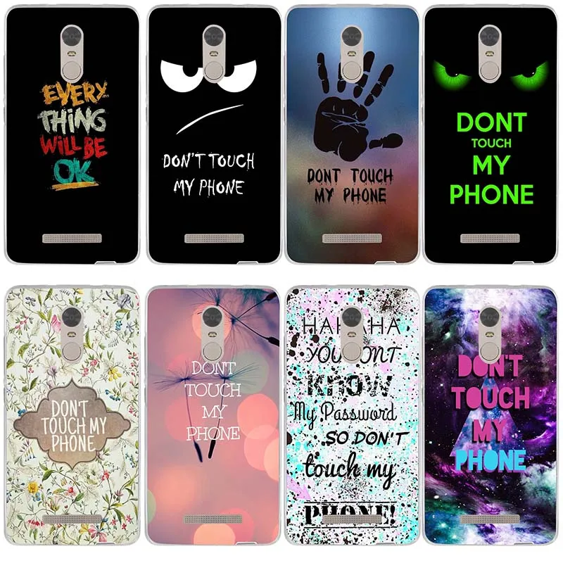 Мягкие чехлы из ТПУ с принтом Don't Touch My Phone для Xiaomi Mi Redmi Note Max 3 3S 4 4A 4X 5 5A 6A 7 7A A1 A2 8 9 9T