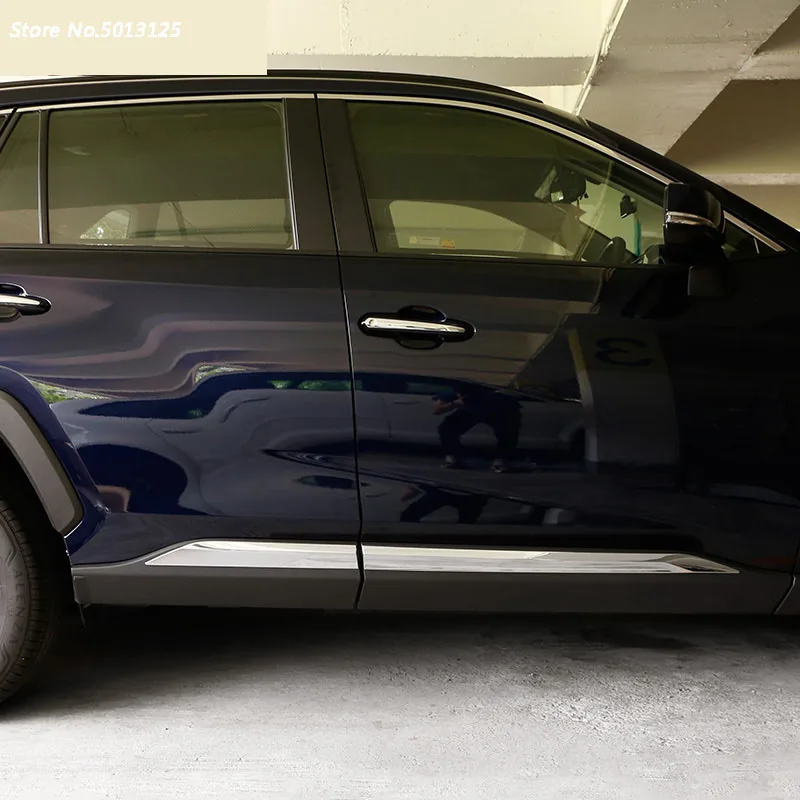 Для Toyota RAV4 RAV-4 2019 2020 2021 кузов автомобиля Боковая дверь отделка полоса молдинг