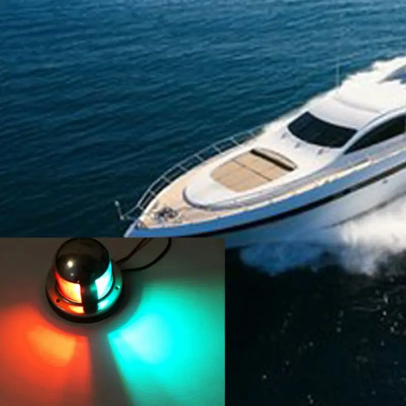 12V Нержавеющая сталь морской катер светодиодный навигационный сигнал светильник красного и зеленого цветов, лампа аксессуары для яхт для морской лодки C45