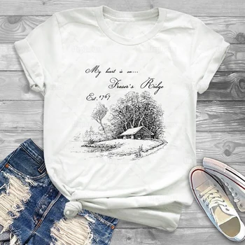 

Fraser's Ridge Tshirt Tv Show Inspired North Carolina Fraser's Ridge Graphic Shirt 100% Cotton