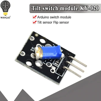 

1PCS 3pin KY-020 3.3-5V Standard Tilt Switch Sensor Module For Arduino