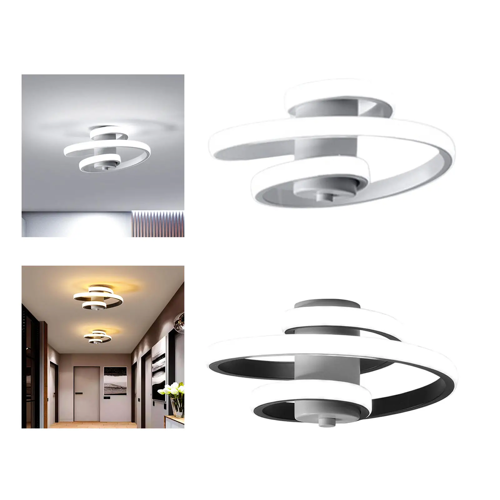 Modern Ceiling Lights Lamp Trichromatic Light Special Shape Push Button
