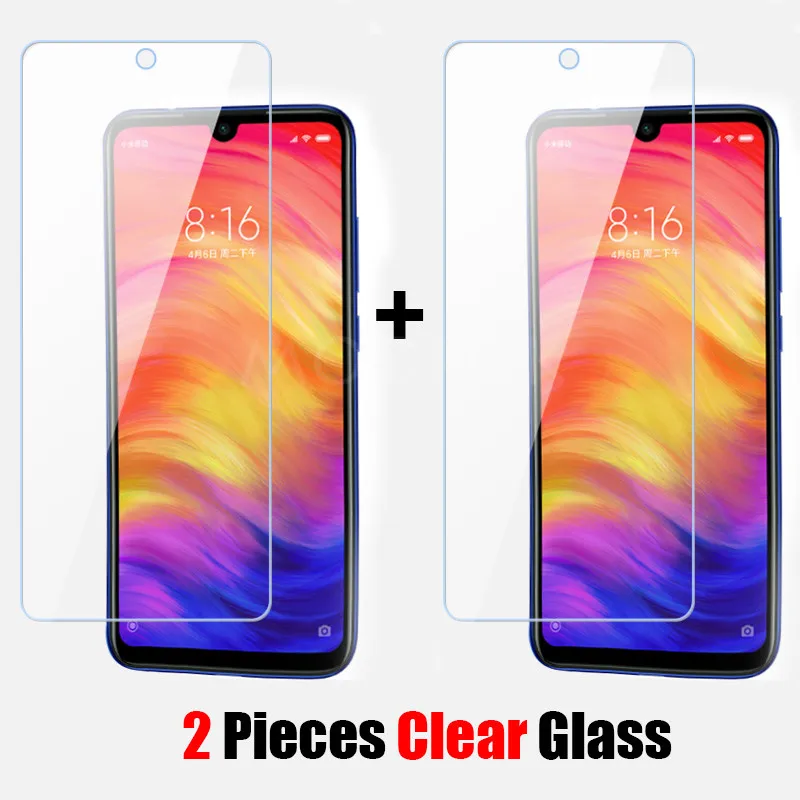 2 in 1 Camera Lens Tempered Glass For Xiaomi Redmi 7 Note 7 8 5 Pro Screen Protector On The For Redmi 8 8A 7 7A Protective Glass - Цвет: 2 Pieces Clear Glass