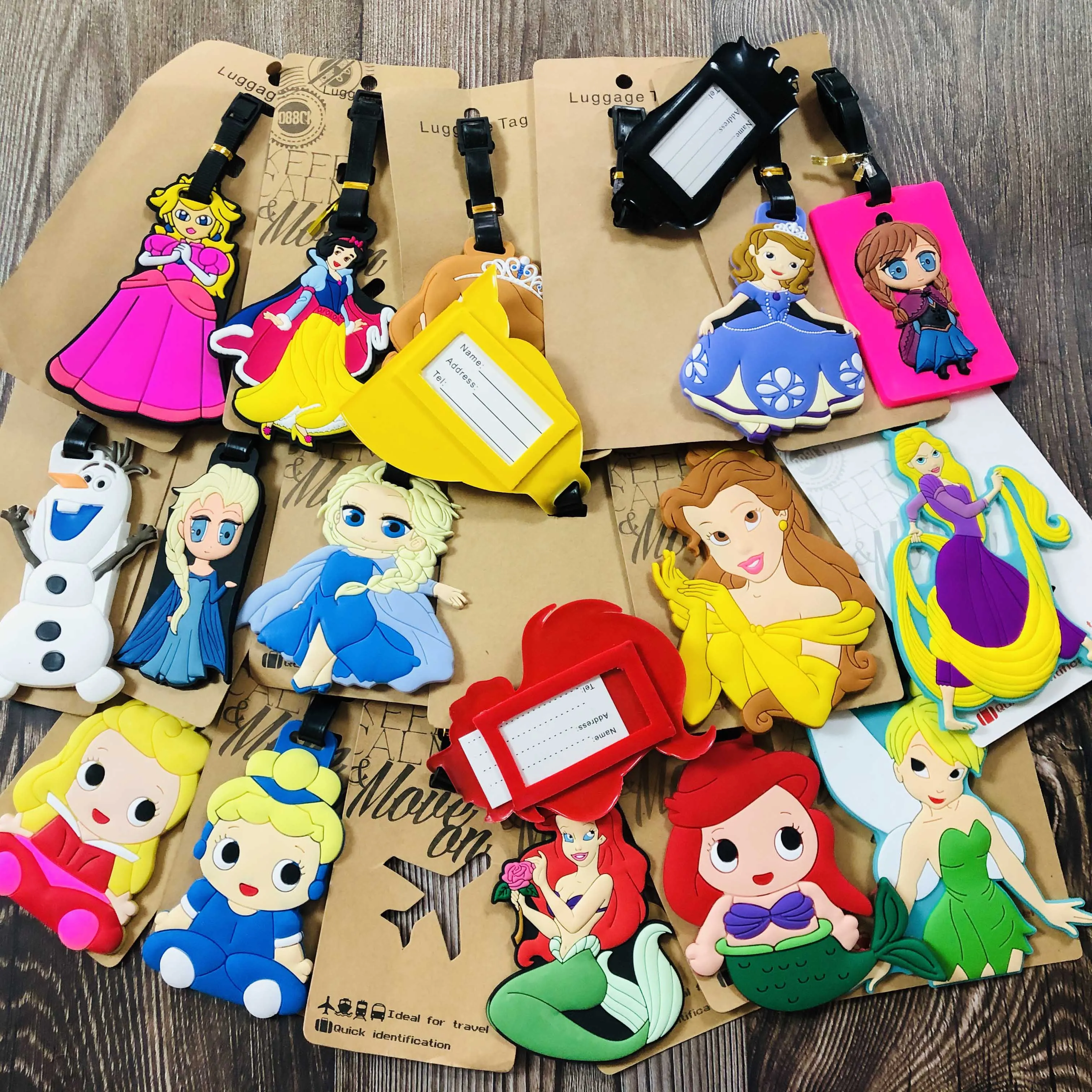 Принцесса серии аниме аксессуары для путешествий багажная бирка на чемодан ID портативный держатель тегов багажные этикетки подарки
