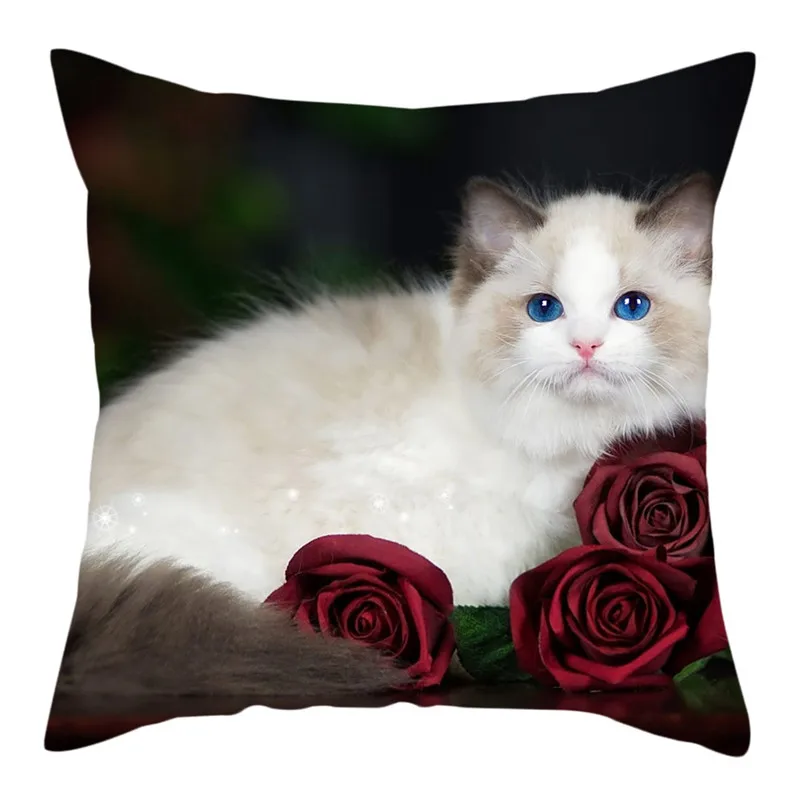 Чехол для подушки Fuwatacchi Cute Cats Pets Anilmals фото наволочка домашнего дивана