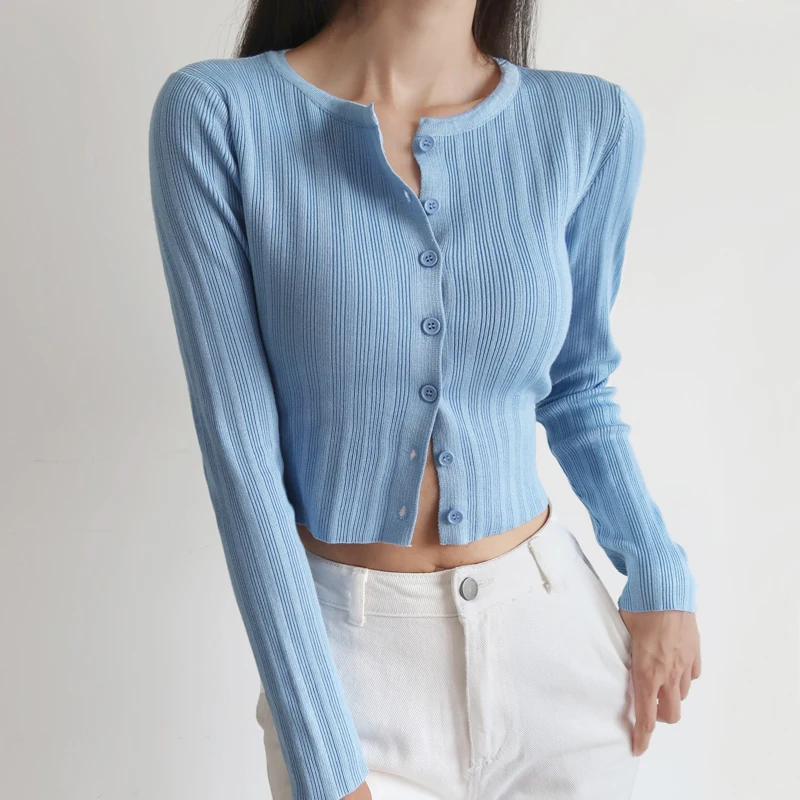 fine knit cropped cardigan