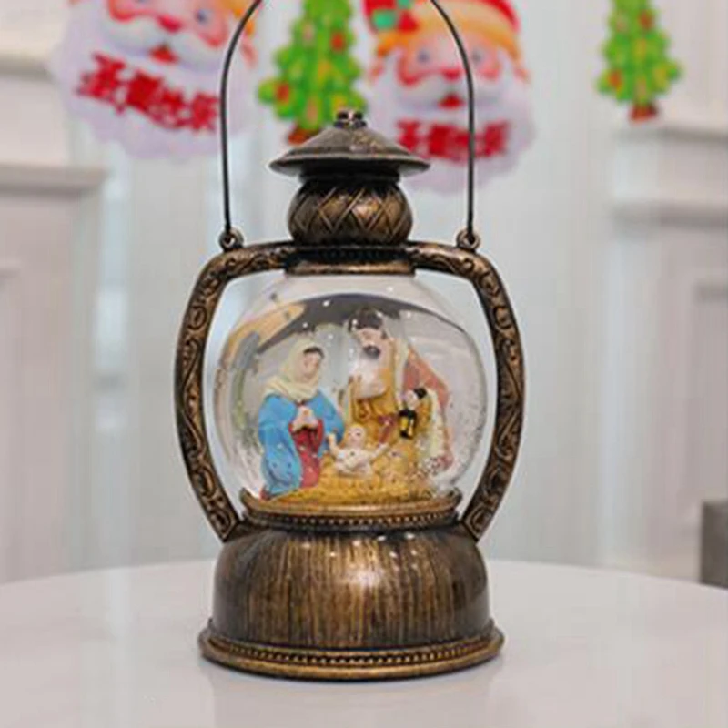 7,5 дюймовый светодиодный фонарь для рождества, водный шар, Рождественское украшение, снежный шар, светодиодный светильник для сна, окружающий светильник