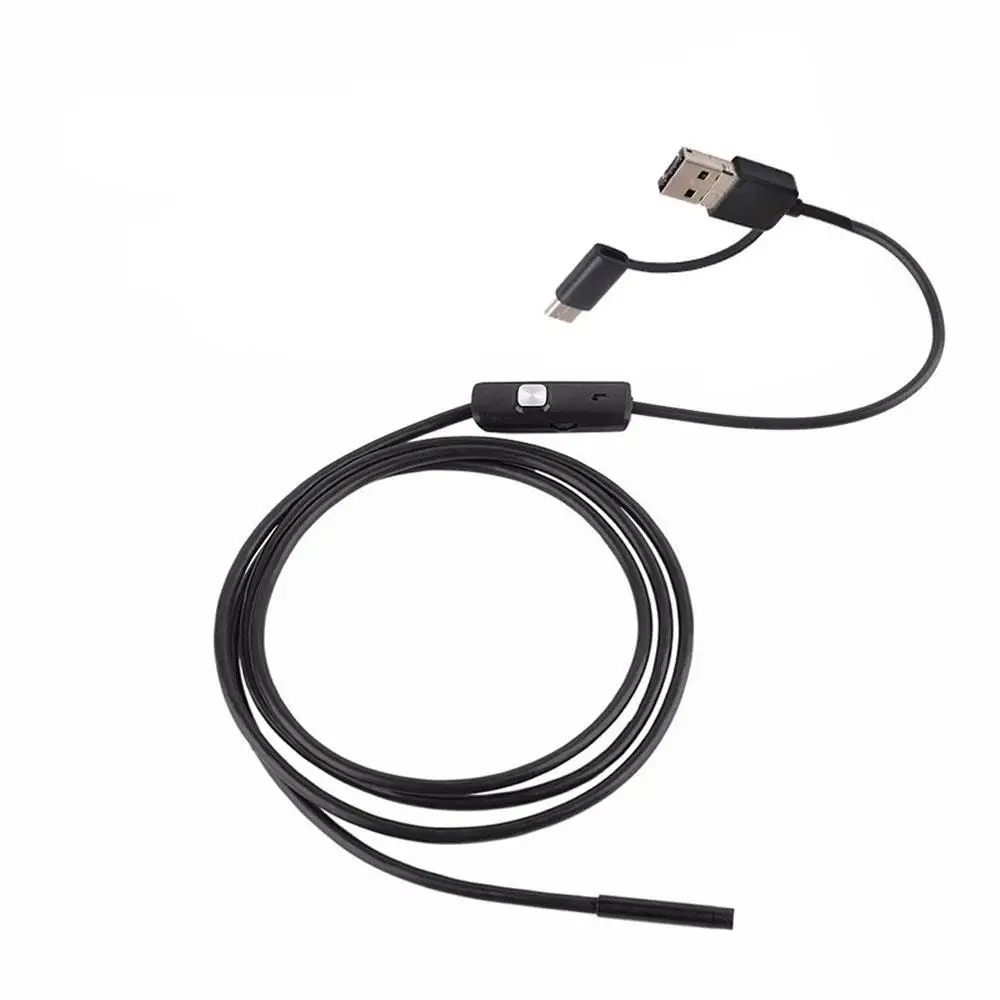 1.5m Wifi эндоскоп 7 мм для Andriod телефон бороскоп Micro USB TYPE-C со светодиодный 3 в 1 Инспекционная камера HD камера - Цвет: 1.5m