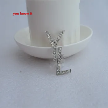 

David zhang high level zircon letter brooch cc brooch gg brroch the Y brooch