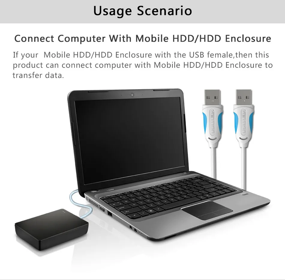 Vention USB-USB кабель Тип A папа-папа USB 2,0 кабель-удлинитель для радиатора жесткого диска Webcom USB2.0 кабель удлинитель
