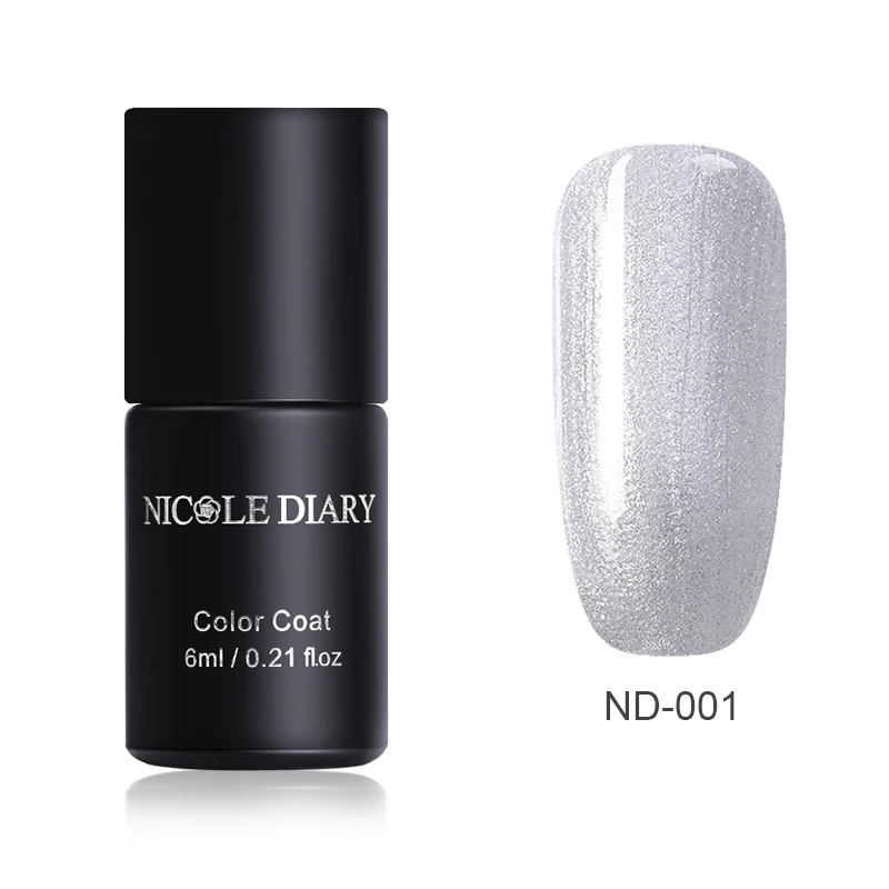 6ml Color 1 NICOLE DIARY Блестящий Гель-лак Блестящие Блестки долговечный замачиваемый УФ-гель для ногтей Красный Розовый Цвет Гель-лак для ногтей 5 мл - Цвет: 6ml Color 1