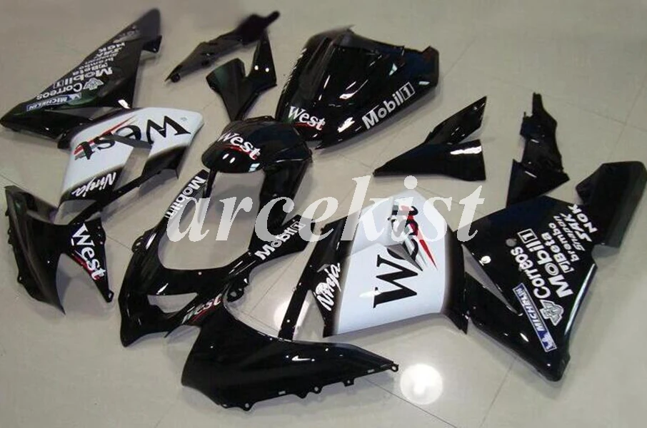 

New ABS Motorcycle Full Fairings kit Fit for Kawasaki Ninja ZX10R 2004 2005 04 05 10R Fairing Body set Black WEST