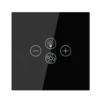 

Smart Home Fan Light Switch Fan Speed Switch WiFi Remote Control Fan Light Switch EU Plug-Black