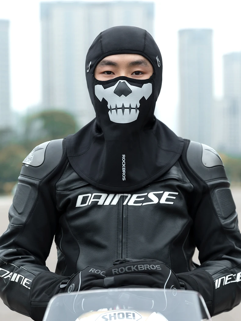 rockbros balaclava rosto cheio máscara prova de vento esqui da motocicleta cachecóis ciclismo bandana manter quente veneno térmico crânio cachecol