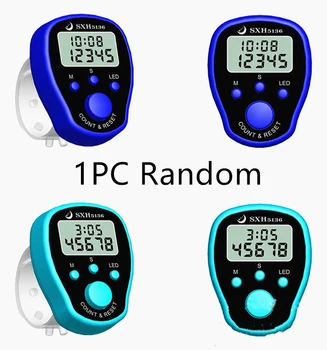 

1PC Stitch Marker Row Finger Counter LCD Digital Display With Light For Sewing Knitting Weave Buddha Pray Soccer Accessories