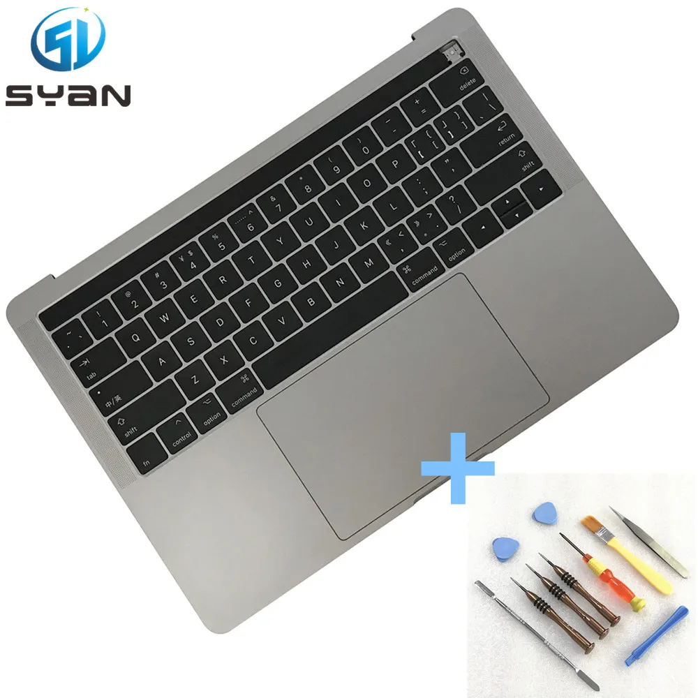 A1706 Топ чехол для Macbook Pro retina 13,3 дюймов Топ чехол с американской клавиатурой трекпад подсветка Сенсорная панель серебристо-серый