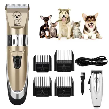 

2020 Electrical Dog Hair Trimmer Rechargeable Pet Dog Cat Low-noise Hair Clipper Grooming Shaver Cut Machine Pet Products