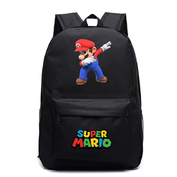 

New Fashion Cartoon Doll Super Mario Boys Girls Teens Backpacks Super Mario School Bags Beautiful Backpack Back to School