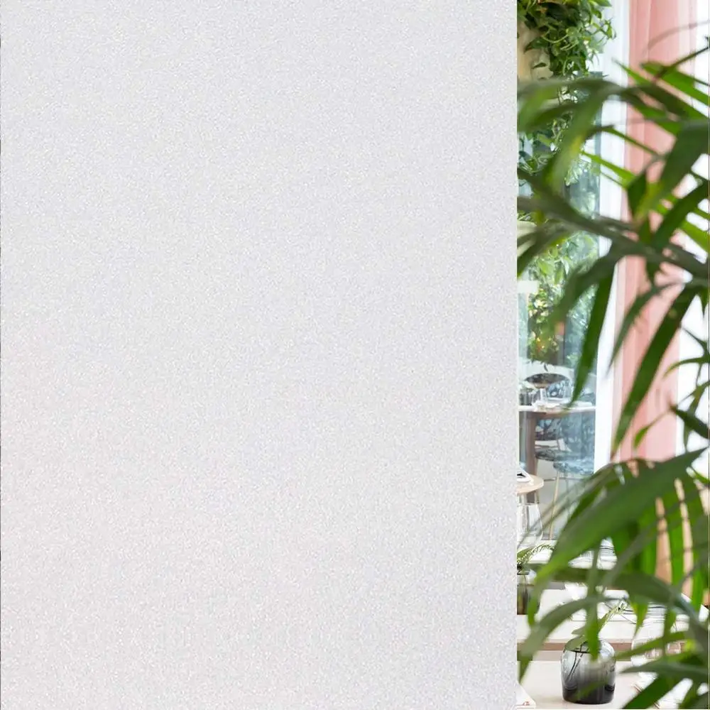 

LUCKYYJ Privacy Window Film Frosted Static Window Decoration Self Adhesive Glass Film for UV Blocking Heat Control Glass Sticker