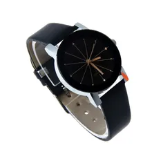 Reloj de pulsera de cuero sintético para hombre y mujer, cronógrafo con esfera de cuarzo, de lujo, a la moda, 1 par