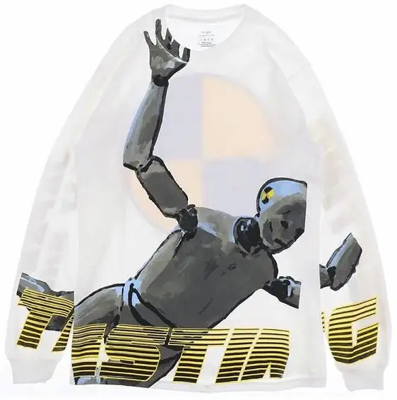 AWGE футболка с длинными рукавами как можно скорее ROCKY TESTING japan limited inpressionist robot футболка AWGE ASAP ROCKY футболки для мужчин и женщин