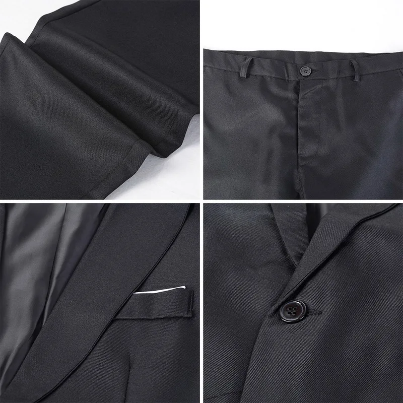 Классический мужской деловой костюм, комплекты из 3 предметов: пиджак+ жилет+ брюки, деловые костюмы, одноцветные приталенные деловые комплекты для свадебной вечеринки
