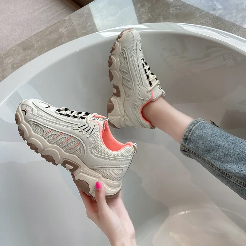 Женские кроссовки на массивной платформе Модные брендовые повседневные
