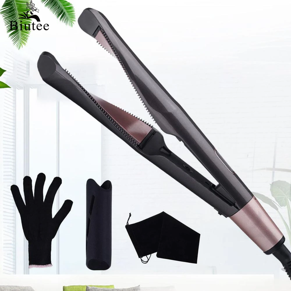 unique twisted plates for easy curling and straightening