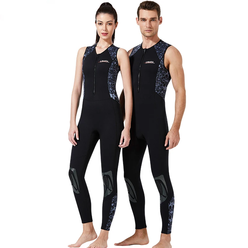 

Classic Printed Men Women Full-body Sleeveless Wetsuit 3mm Neoprene One-Piece Scuba Snorkeling Diving Suit Surfing Swimsuit