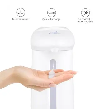 

Shampoo Lotion Container Portable 250ML Bathroom Automatic Foam Soap Dispenser Soap Pump Ouchless Automatic Hand Washer