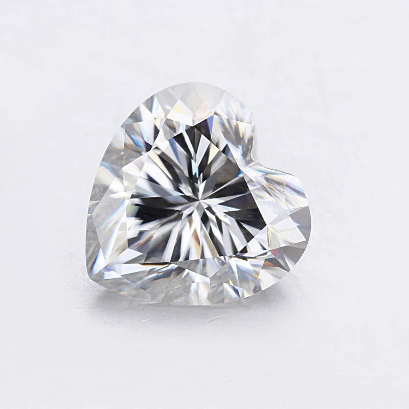 Свободный Муассанит 1.0ct карат 6,5 мм D Цвет в форме сердца Блестящий отличный ювелирный браслет бриллиантовое кольцо материал
