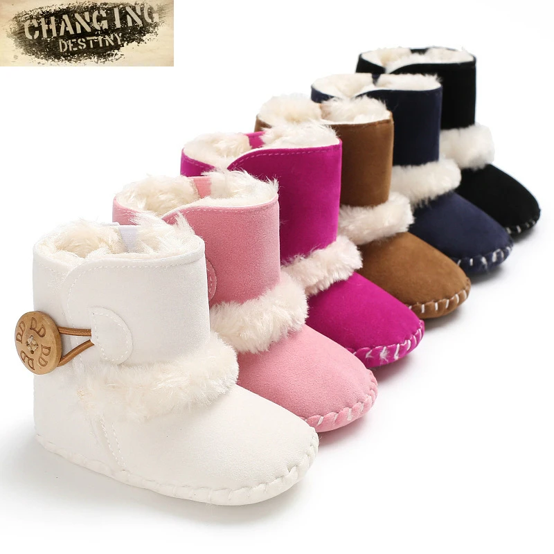 

0-1 Years Old Baby Shoes Newborn Thick Non-slip Booties Girls Boys Warm Winter Baby Ankle Snow Boots Infant Warm First Walker