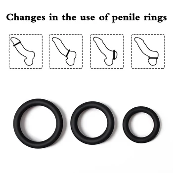 Male Cock Ring Penis Ring Delay Ejaculation Scrotal Binding Ball Stretcher anillos para hombre Silicone Cockring Sex Toy For Men 3