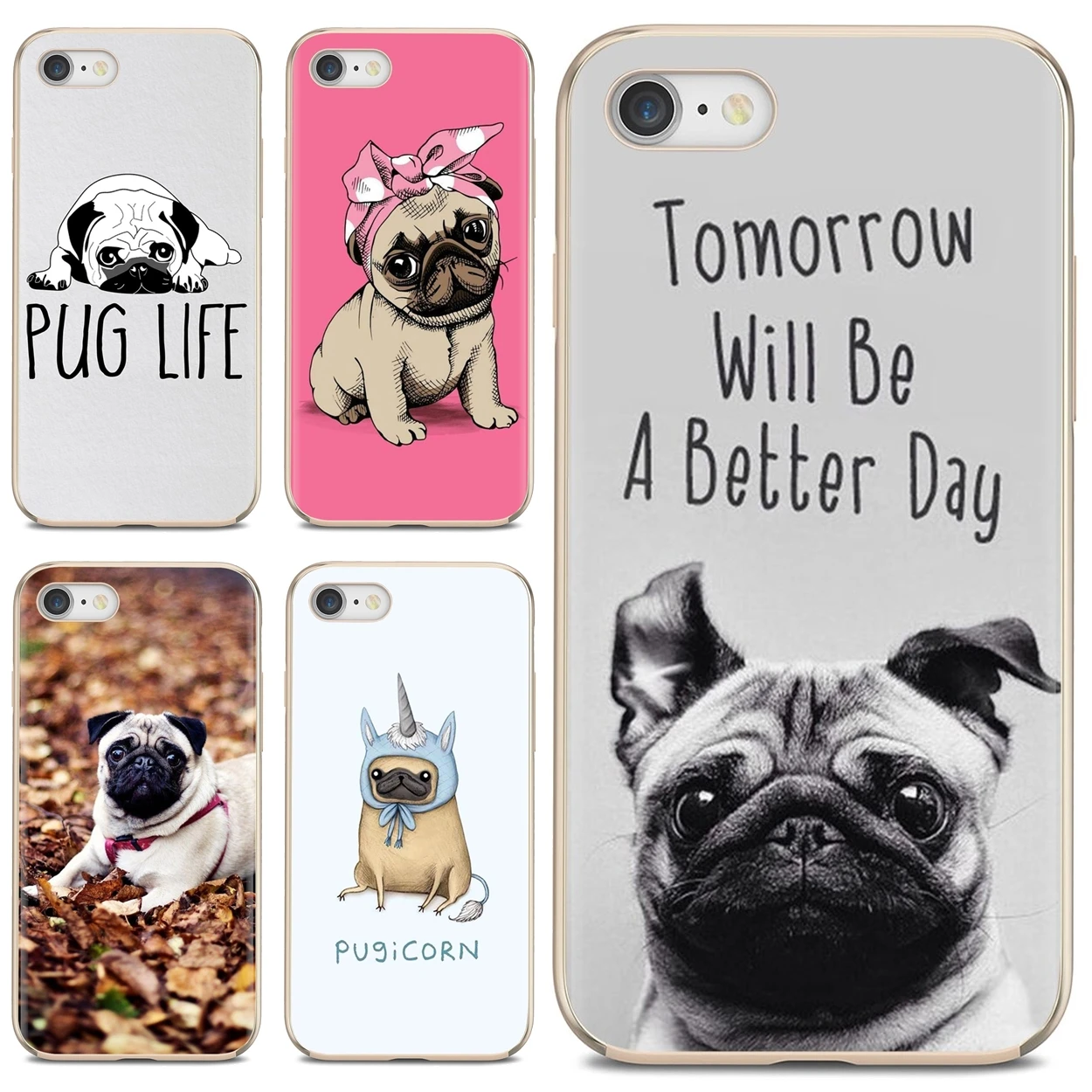 Luxury Funny Pug Dog Art Soft Case Cover For Ipod Touch For Iphone 11 Pro 4  4s 5 5s Se 5c 6 6s 7 8 X Xr Xs Plus Max - Mobile Phone Cases & Covers -  AliExpress