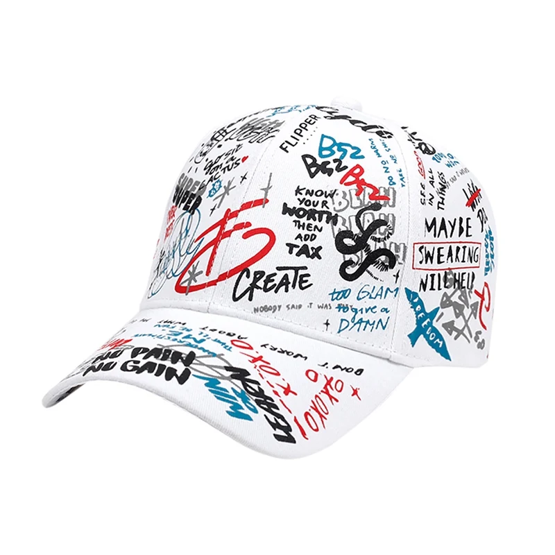 

Unisex Colorful Graffiti Printed Baseball Cap Polyester Cotton Hat Headwear With Adjustable Back Closure
