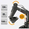 Realistic Simulation RC Excavator 680 Degree Rotation 22-CH Alloy Bucket Flexible Boom LED Light 30Mins Endurance Alloy RC Truck 4