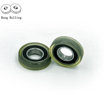 

12*28*8 Conveyor wheel high wear-resistant polyurethane rubber-coated bearing 6901RS bearing 12mm,roller diameter 28mm.10pcs/lot