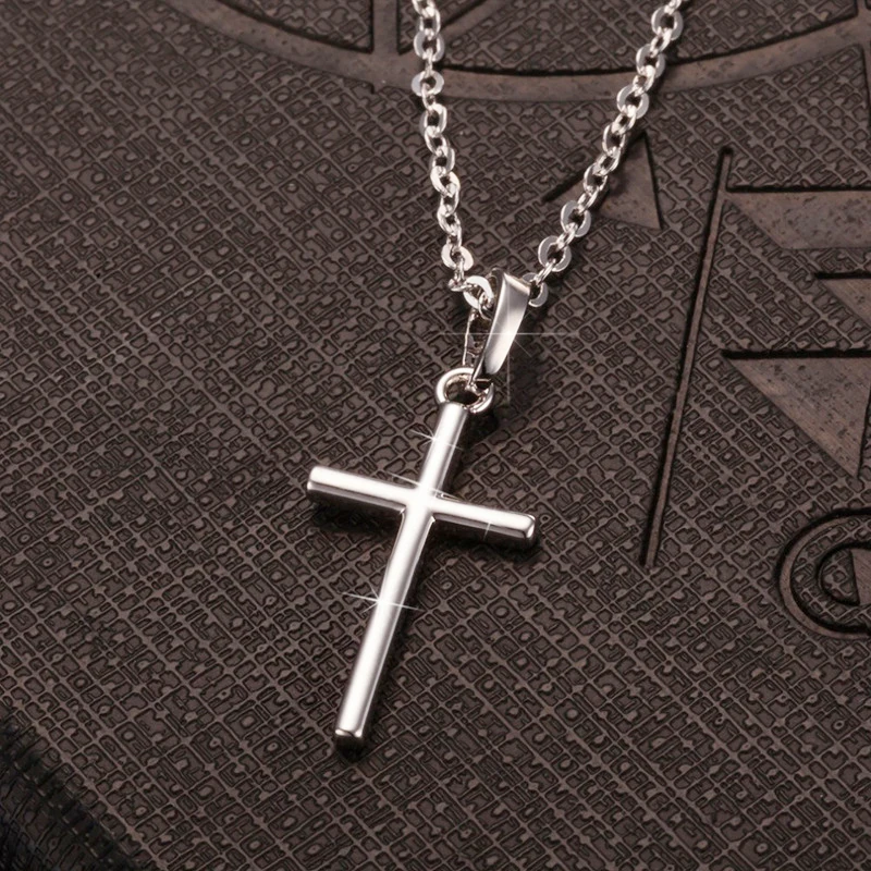 Simple Fashion Cross Chain Necklace For Women Men Luxury Ladies Gold Jewelry Pendant Necklaces Crucifix Christian Ornament Gifts