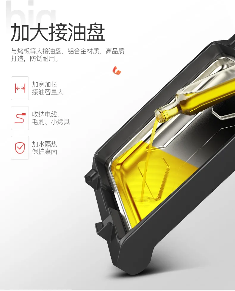 Household Smokeless Grill Electric Barbecue Non Stick Baking Plate Electric Baking Plate Smokeless Grill Electric Grill