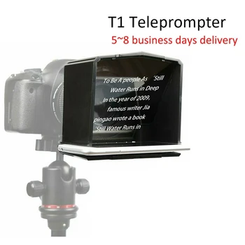 

Smartphone Teleprompter with Adapter Ring Remote Controller for Interview Speech Video Teaching Suitable for Phones Under 6 inch