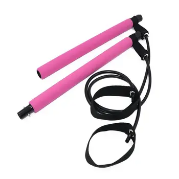 

Elastic Yoga Resistance Bands Rubber Training Pull Rope Body Shape Fitness Non-slip Training Rod Sports Pilates Expander